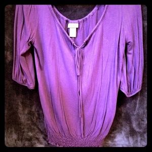 Women's indigo blue top, last picture is accurate